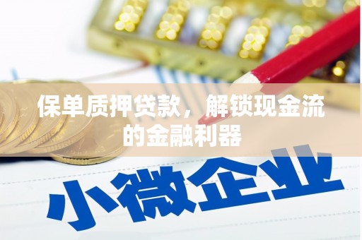 乐清保单质押贷款，解锁现金流的金融利器