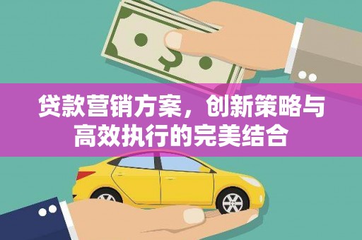 乐清贷款营销方案，创新策略与高效执行的完美结合