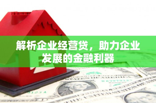 乐清解析企业经营贷，助力企业发展的金融利器