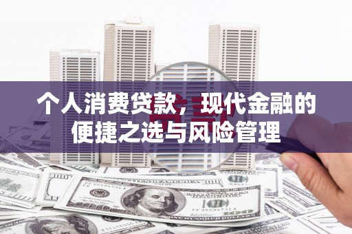 乐清个人消费贷款，现代金融的便捷之选与风险管理