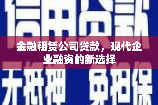 乐清金融租赁公司贷款，现代企业融资的新选择