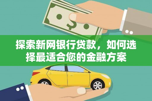 乐清探索新网银行贷款，如何选择最适合您的金融方案