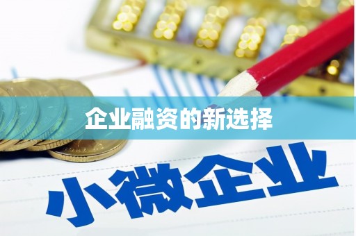 乐清企业融资的新选择