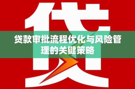 乐清贷款审批流程优化与风险管理的关键策略