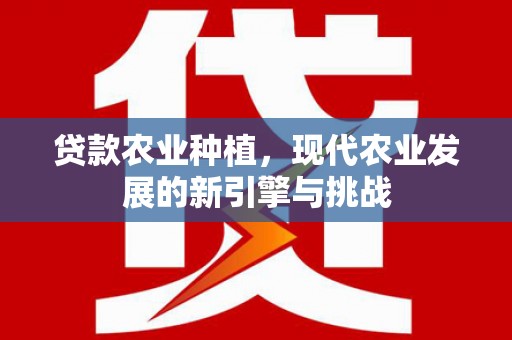 乐清贷款农业种植，现代农业发展的新引擎与挑战