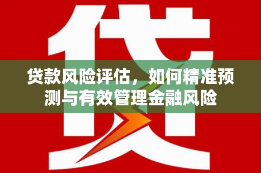 乐清贷款风险评估，如何精准预测与有效管理金融风险