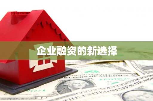 乐清企业融资的新选择