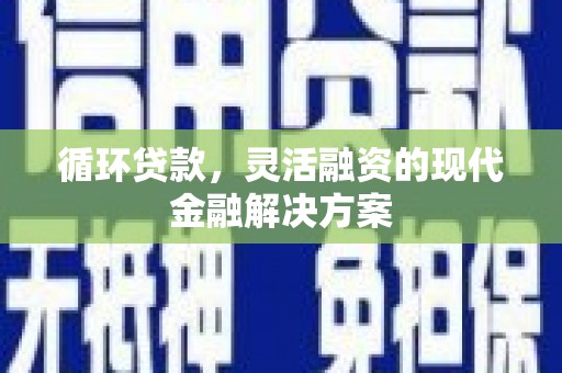 乐清循环贷款，灵活融资的现代金融解决方案