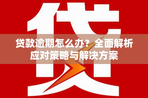 乐清贷款逾期怎么办？全面解析应对策略与解决方案