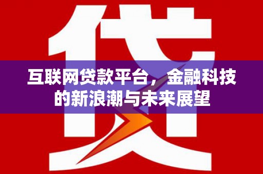 乐清互联网贷款平台，金融科技的新浪潮与未来展望