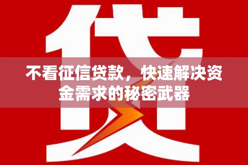 乐清不看征信贷款，快速解决资金需求的秘密武器