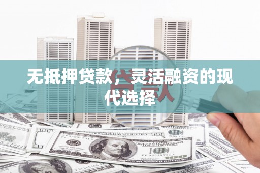 乐清无抵押贷款，灵活融资的现代选择