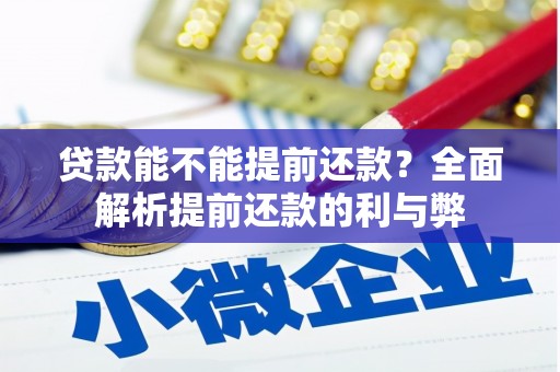 乐清贷款能不能提前还款？全面解析提前还款的利与弊