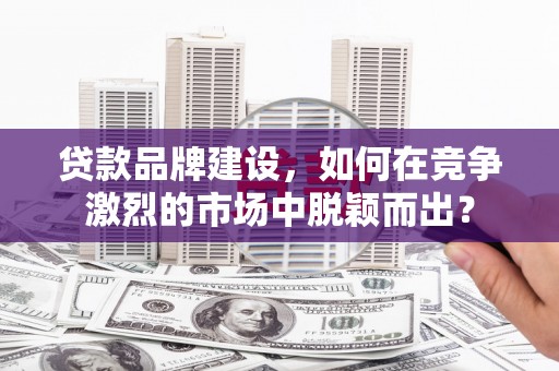 乐清贷款品牌建设，如何在竞争激烈的市场中脱颖而出？