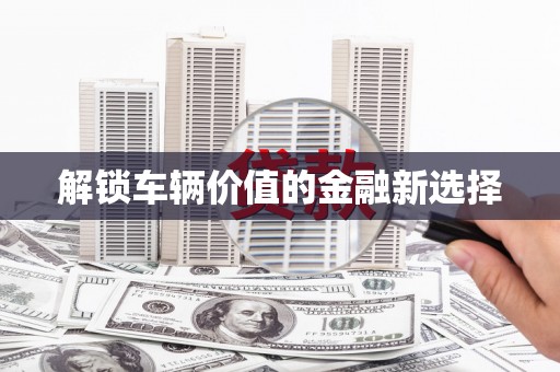 乐清解锁车辆价值的金融新选择