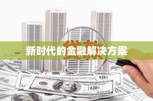 乐清新时代的金融解决方案